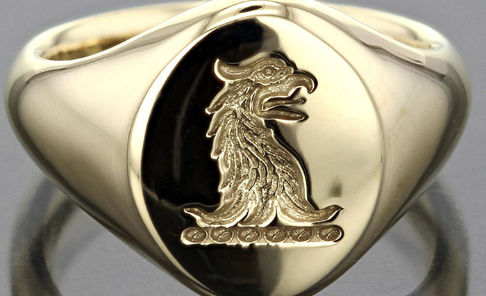 mens personalised signet rings
